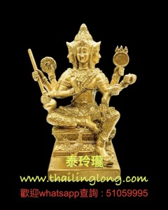 AH07 屈膠戰化-- 大法會開光 2554 四面神 (黃銅金漆版) [供奉型]